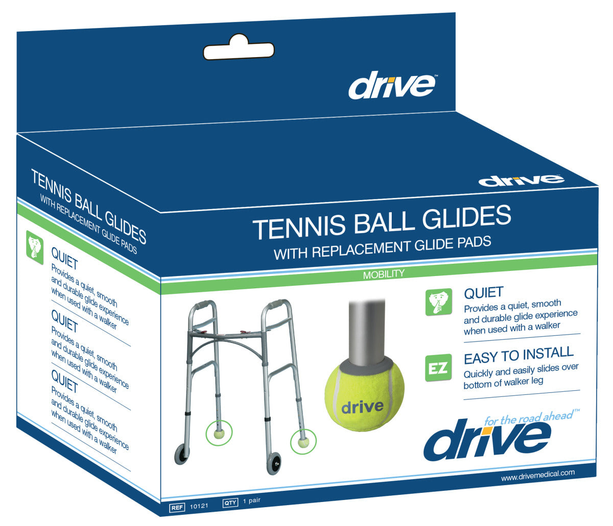 Tennis Ball Glides with Replaceable Glide Pads