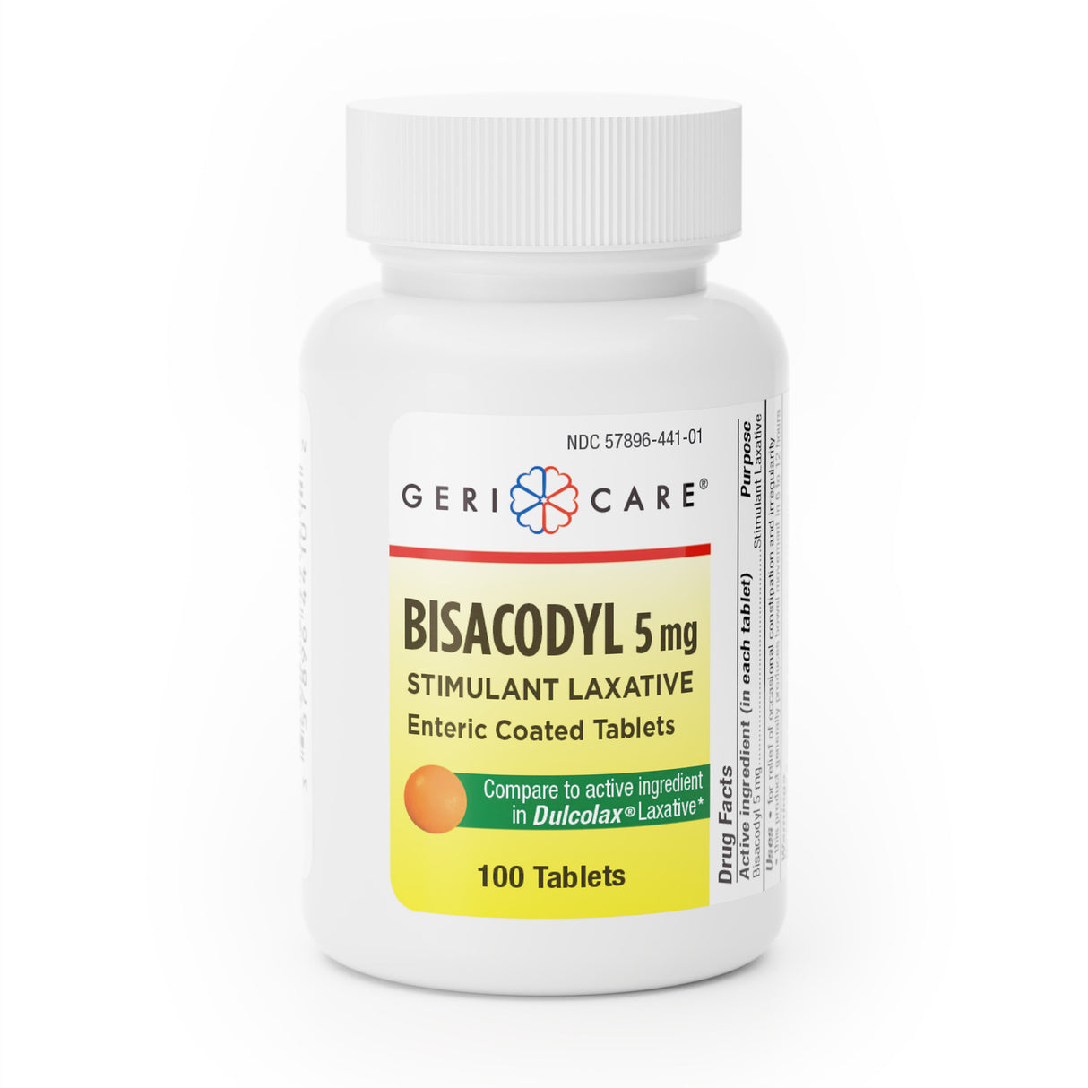 GeriCare Bisacodyl Tablet 5 mg, 100 counts