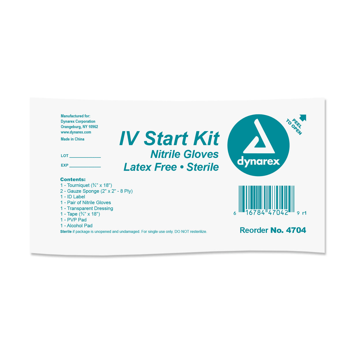 IV Start Kit with Nitrile Gloves