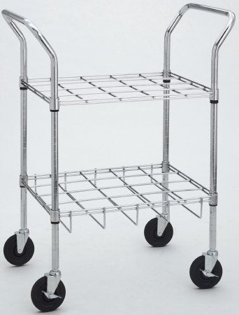 Chrome Oxygen Cylinder Cart for  12 C, D, E or M9 Cylinders