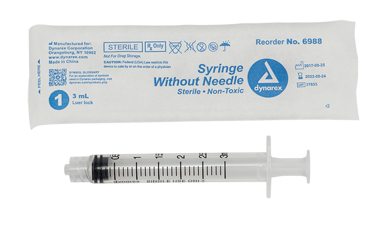 Syringe without Needle Luer Lock