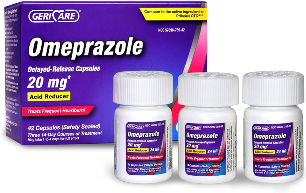 GeriCare Omeprazole Capsule 20.6 mg, 42 count