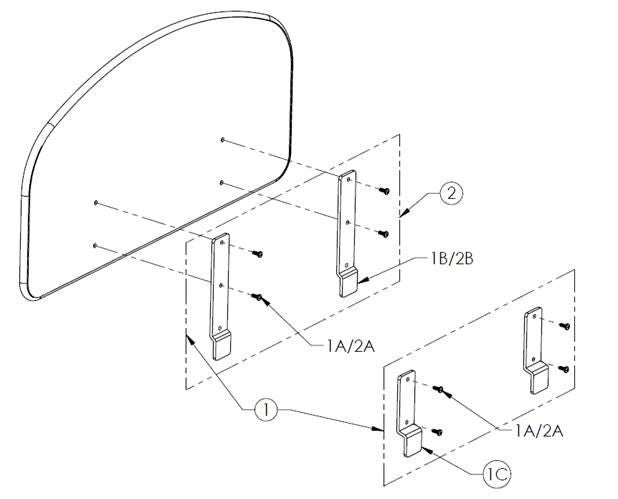Joerns UltraCare XT Mounting Hardware Panel Set