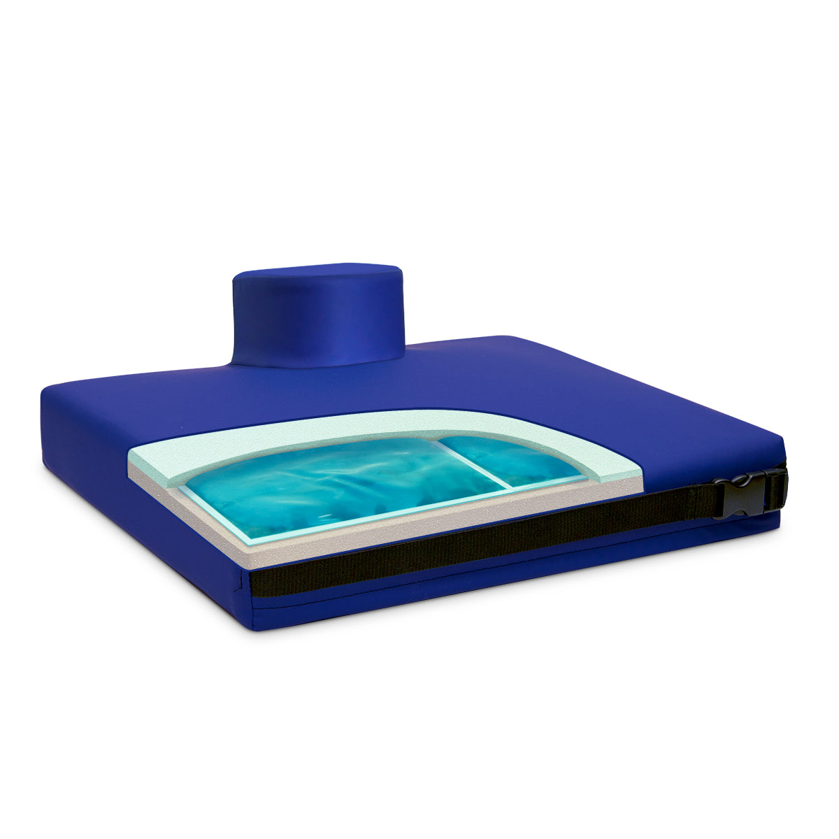 NYOrtho APEX Pommel Wheelchair Cushion Cooling Gel-Foam High Density Non Slip Water Resistant Prevent Pressure Injuries, Hip Positioning