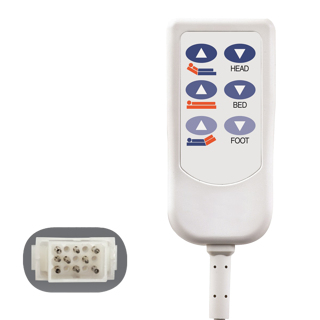 HD2 Bed Control for Hillrom Bed 15 Pin 6 Button