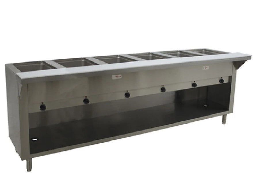 Advance Tabco 6 Pans Stainless Steel Sealed Well Electric Hot Food Table
