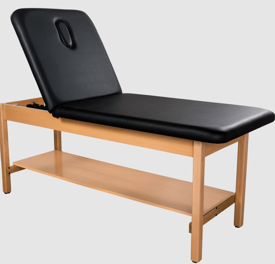 Hausmann Timber Solid Wood Treatment Table with H-Brace