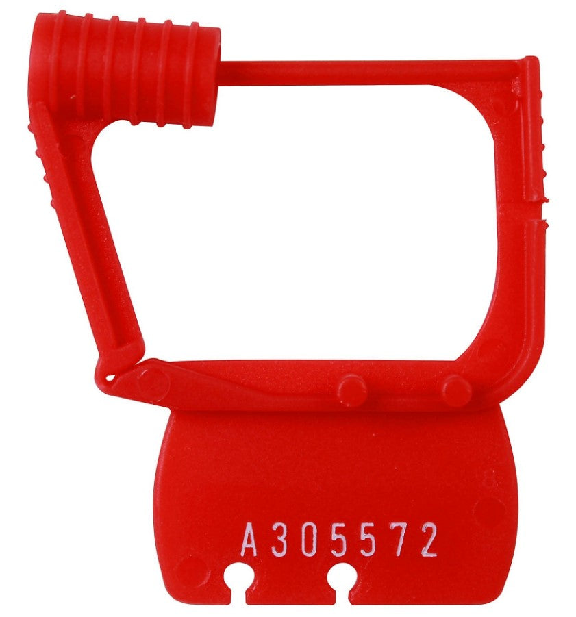 Plastic Seals for Medical Carts Red