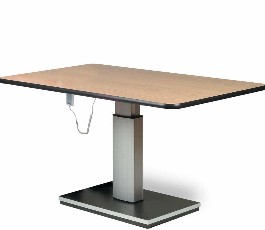 Electric Height Adjustable Work Table Natural Oak