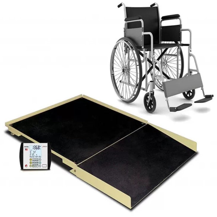 Floor Scale with Ramp and MV1 Indicator 4' X 4' 1000 lb Capacity