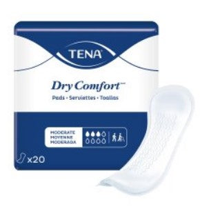 Tena Bladder Control Pad Dry Comfort and Moderate Absorbency Super Absorbent Core One Size Fits Most