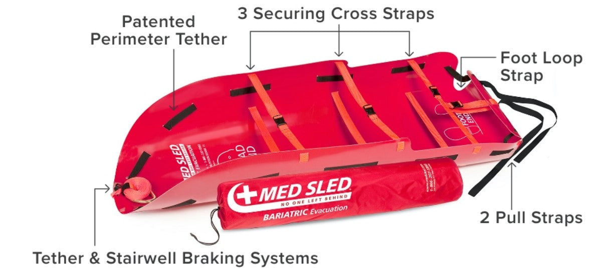 Med Sled Bariatric Evacuation Sled 48" X 87"