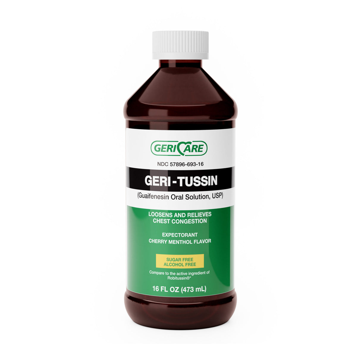 Geri Tussin Liquid Guaifenesin Oral Solution Sugar and Alcohol Free 16 oz