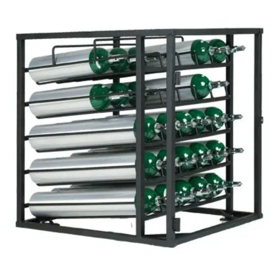 25 Cylinder D/ E Layered Rack with Door