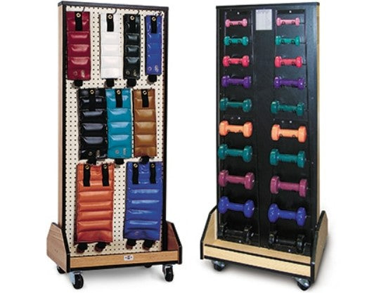Accessorized Combo Weight & Dumbbell Mobile Rack