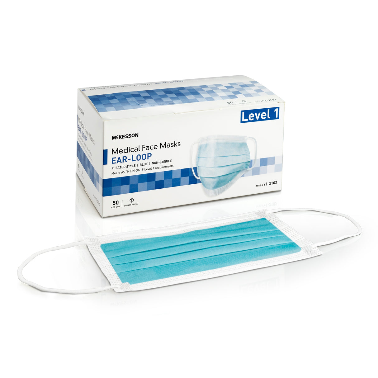 Procedure Mask McKesson ASTM Level 1 Earloops One Size Fits Most