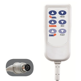 HD2 Bed Control for Basic American Metal Beds 8 Pin DIN 6 Button