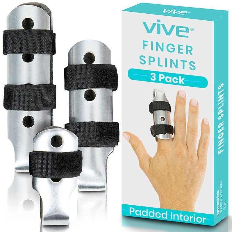 Aluminum Finger Splint with Foam Padding and Straps