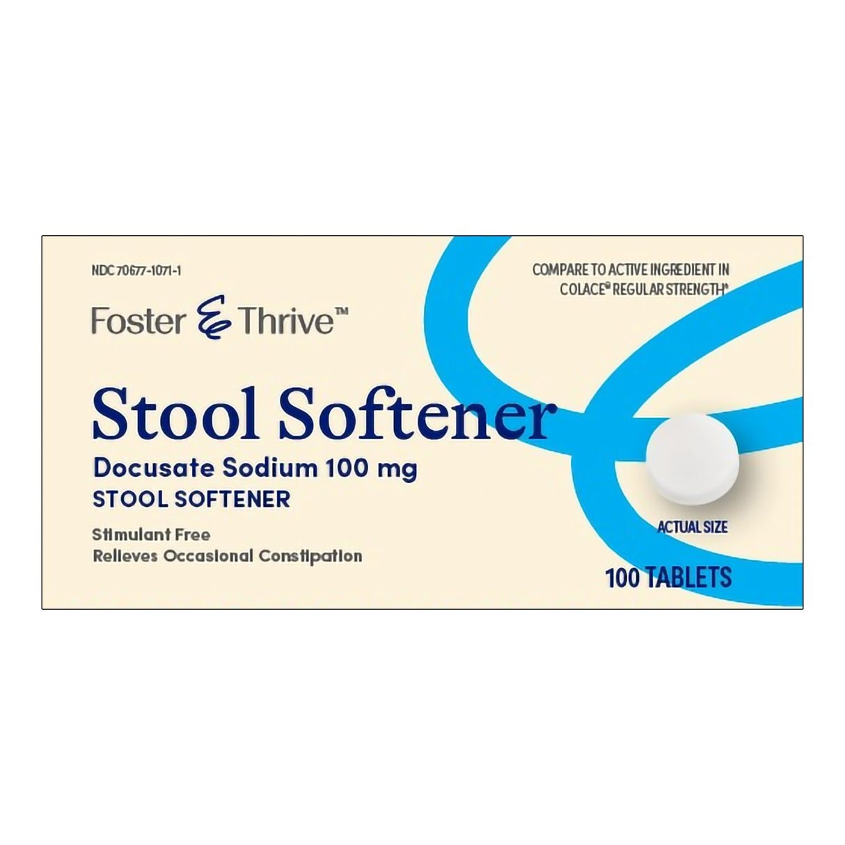Foster and Thrive Stool Softener Docusate Sodium 100 mg