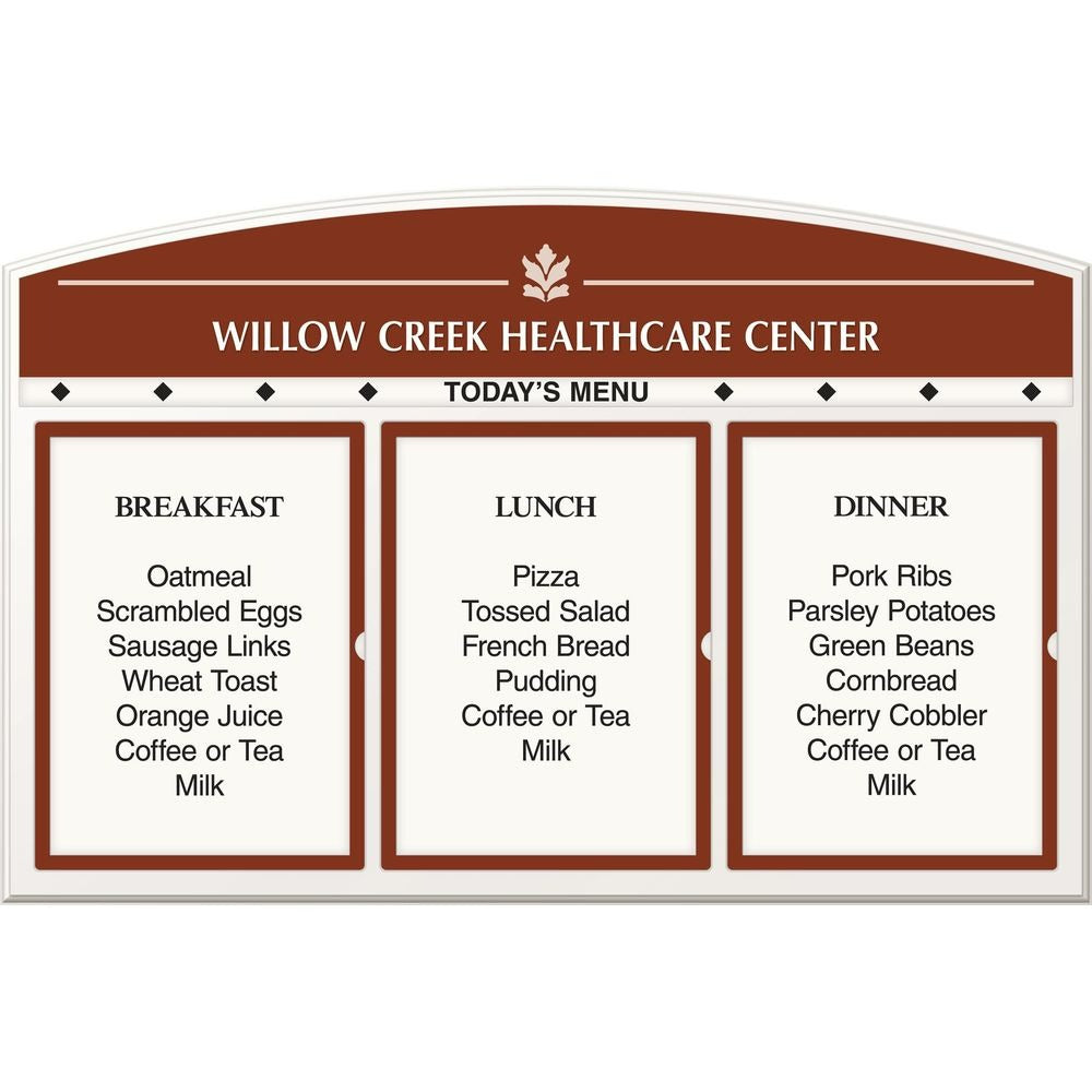 Custom Contour Daily Menu Display Board
