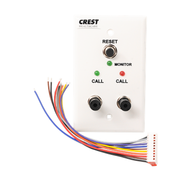 Crest Bedside Stations for Rauland Responder III with 1/4" Jack Metal Plate