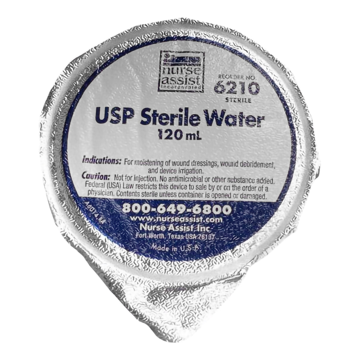 Sterile Water for Irrigation 120ml Foil Lid Container