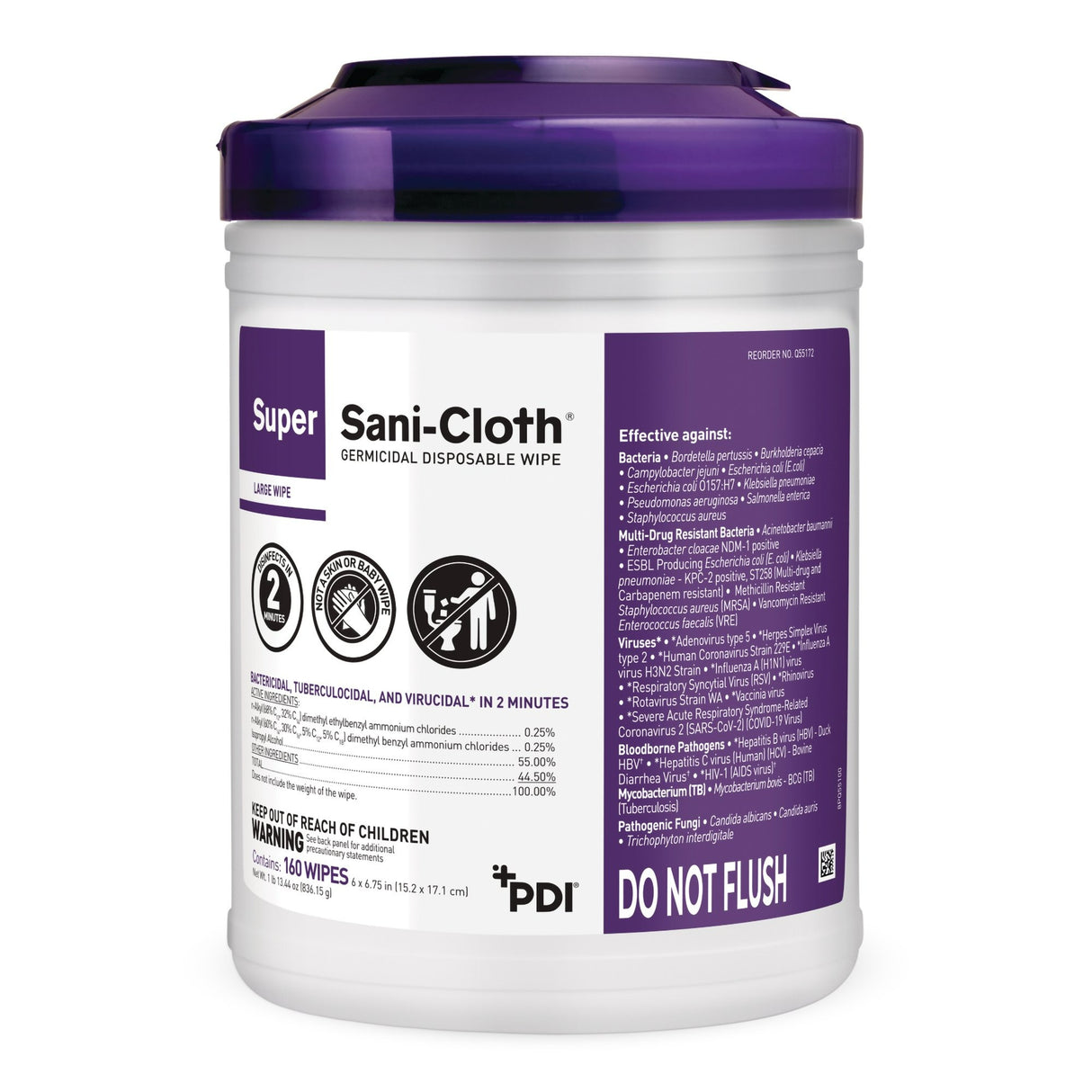 Super Sani-Cloth Germicidal Disposable Canister Wipes