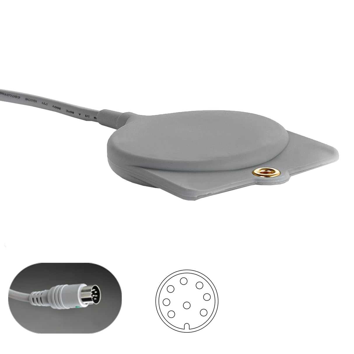 GeriCall Call Cord for Jeron Provider 790 10 feet Gray