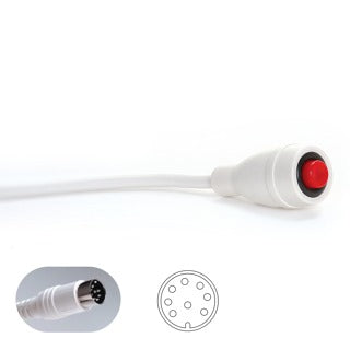 Econocall Cord for Rauland Responder 8 Pin DIN White Plug 7 Ft