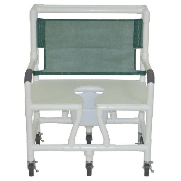 MJM Bariatric Shower Chair Full Support Seat with Drop Arms