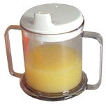 Two Handle Mug with White Spout Lid
