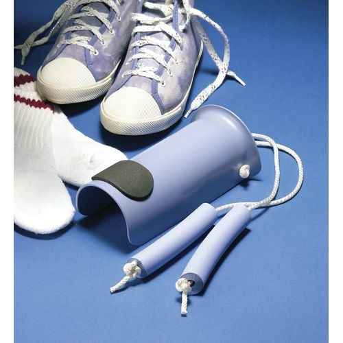 Sock and Stocking Aid with Built-Up Foam Handles