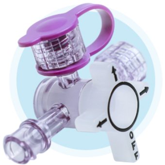 Closed Enteral Tube Valve ENFit Lopez Valve NonSterile Tethered Cap