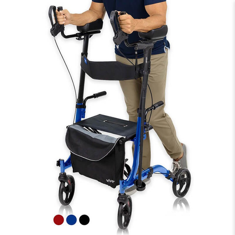Upright Walker with Foldable Transport Seat