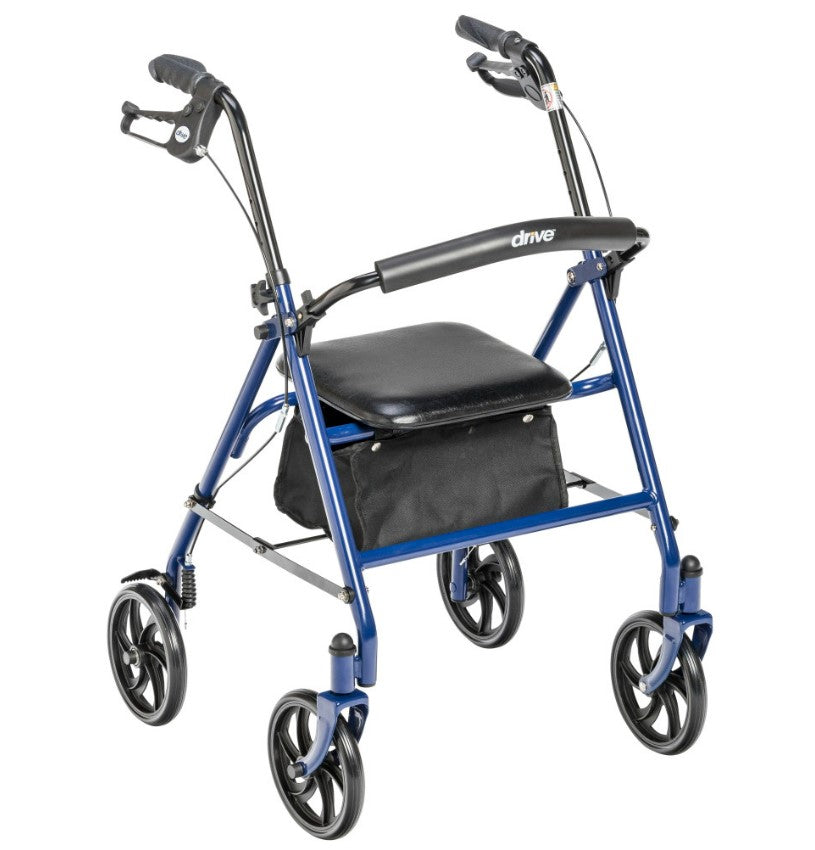 Drive Durable 4 Wheel Rollator with 7.5" Casters
