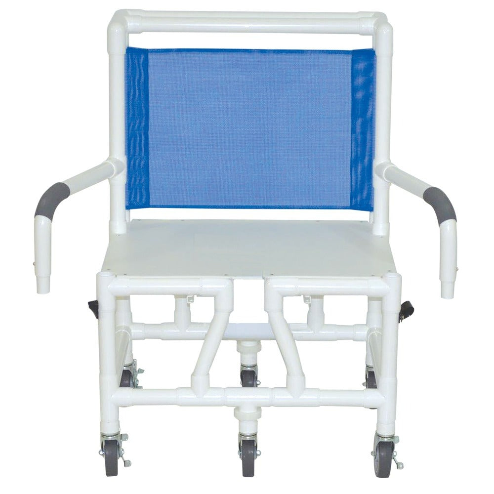 MJM Bariatric Shower Chair with Dual Drop Arms Hard Seat 600 lb