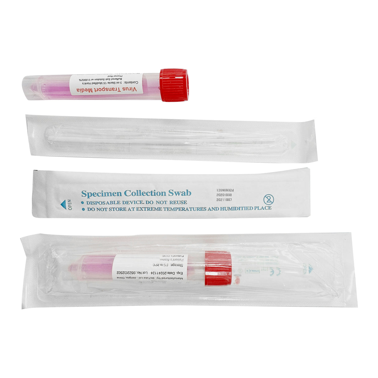 Nasopharyngeal Collection and Transport System Sterile Translucent