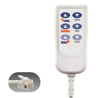 HD2 Bed Control for Smith and Davis/Invacare 6 Pin RJ12 6 button