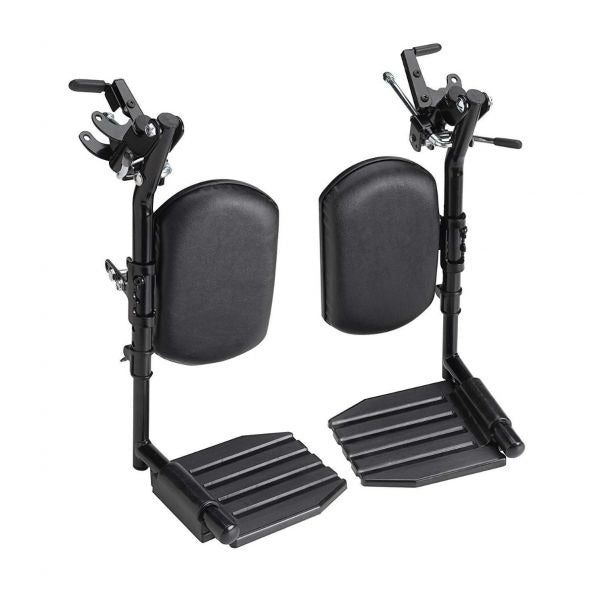 Invacare Hemi Elevating Legrest Aluminum Padded Black Vinyl Calf Pad Footplate