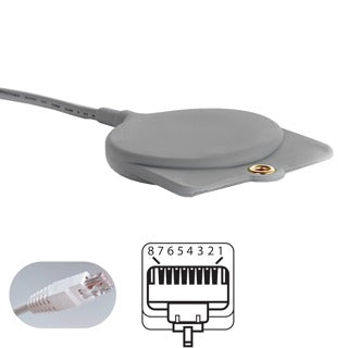 GeriCall Call Cord for Simplex TekTone Critical Alert RJ45 8 Pin 10 ft Gray