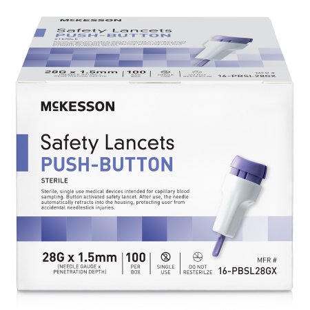 Mckesson Retractable Push Button Safety Lancet