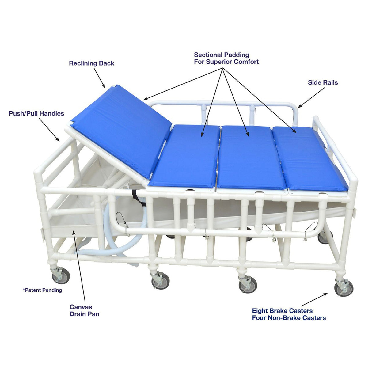 MJM Oversized Bariatric Shower Gurney