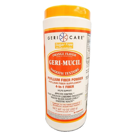 Geri Mucil Powder Sugar Free Orange Flavor 10 oz