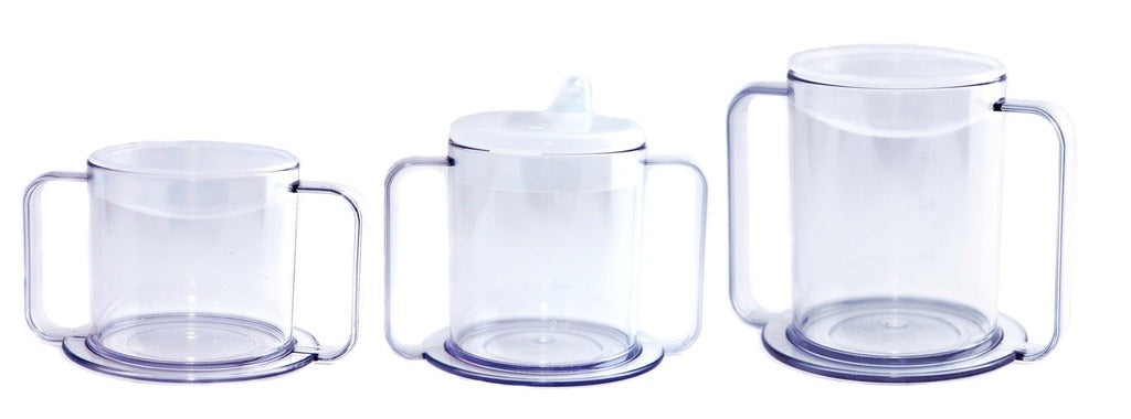 2 Handle Mugs Clear