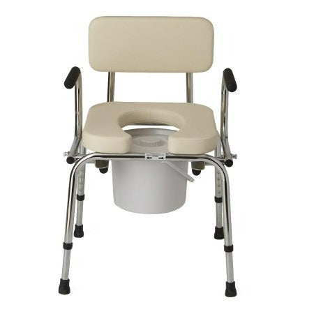 Padded Drop Arm Commode 350 lb