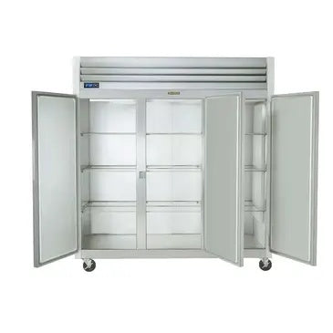 Traulsen 3 Section Solid Door Reach In Refrigerator