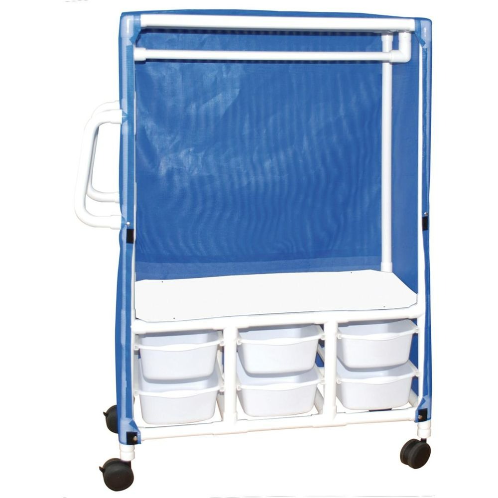Cart Cover for MJM Specialty Cart with 6 Bins and Hanging Rack