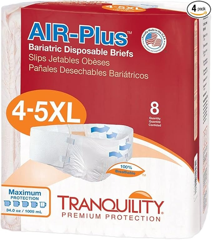 Tranquility AIR-Plus Bariatric Disposable Briefs
