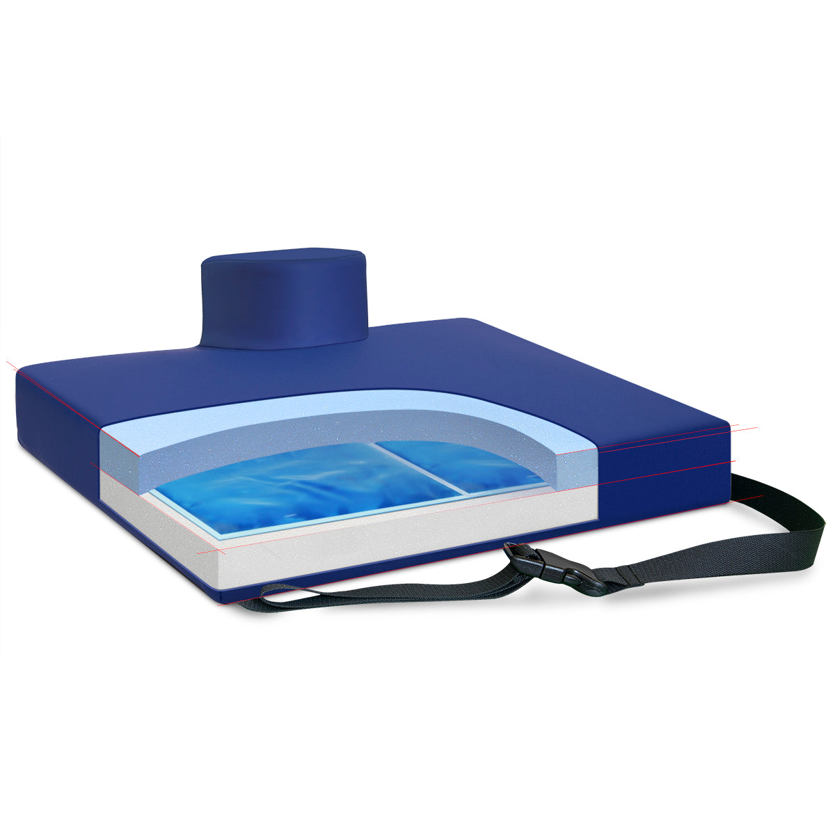 NYOrtho Pommel Wheelchair Cushion Gel Foam