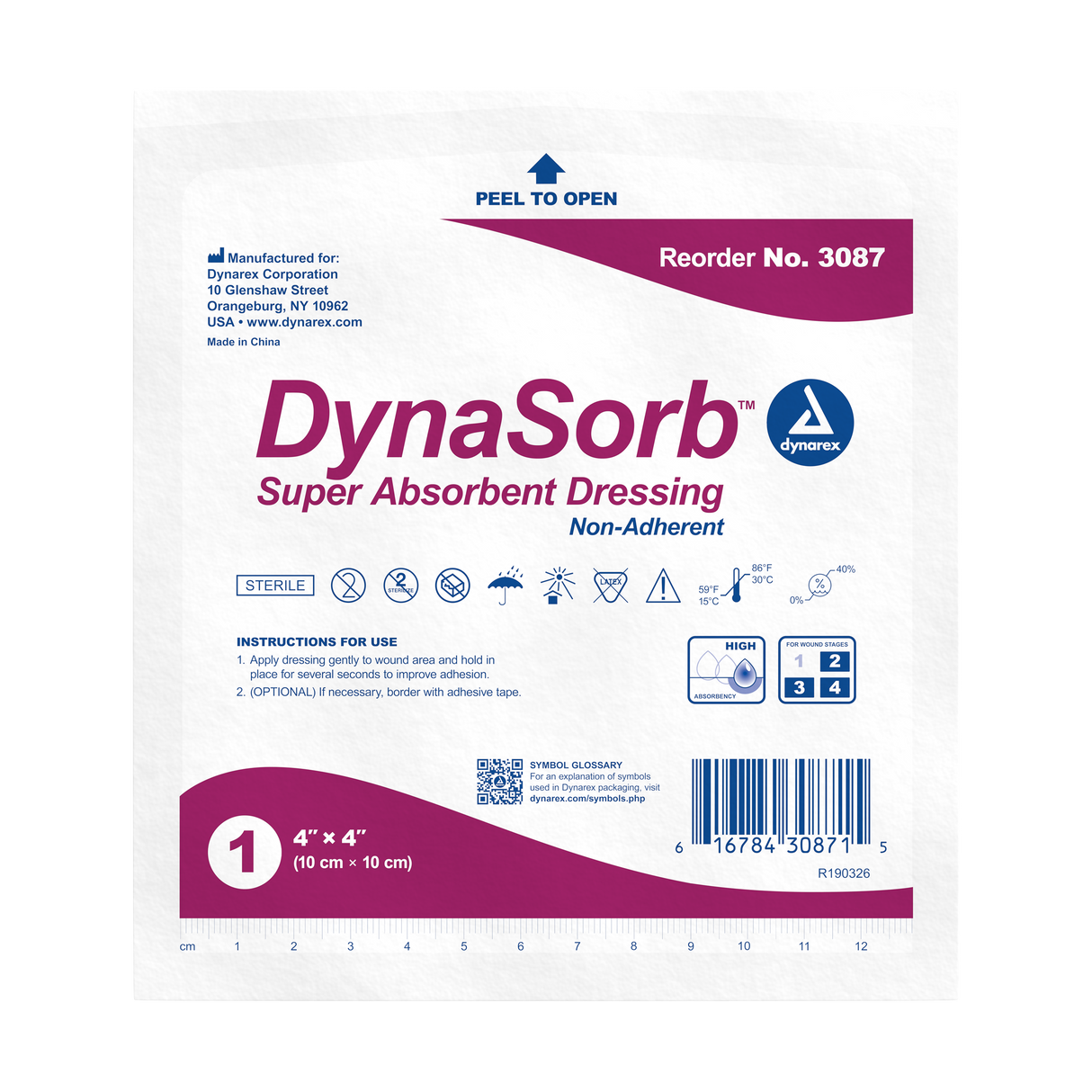 DynaSorb Super Absorbent Dressing Non-Adhering